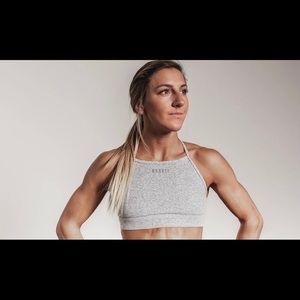 NWT NOBULL WHITE HEATHER HIGH NECK BRA